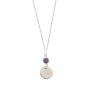 Steorra Birch Bark Druzy Stone Necklace