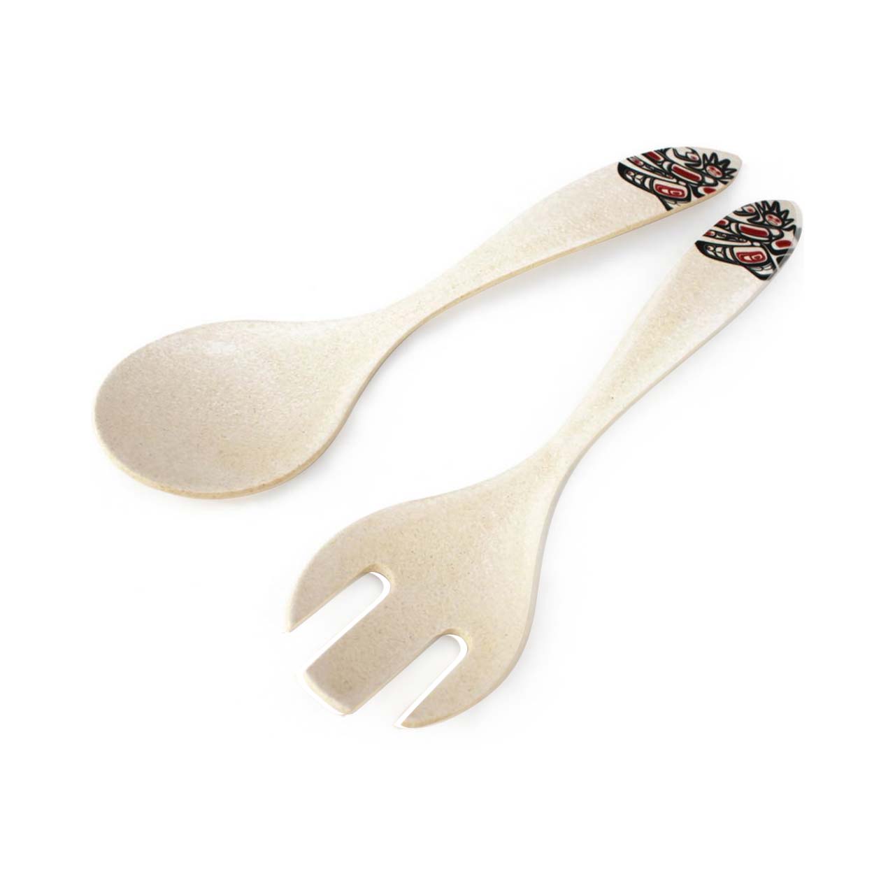 Indigenous Art Lightweight Bamboo Salad Servers by Native Northwest