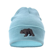 'The Brown Bear' Unisex Embroidered Knit Hat