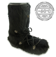 Black Cow Skin Winter Boots for Men & Women