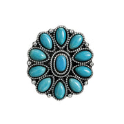Bohemian Turquoise Concho Ring