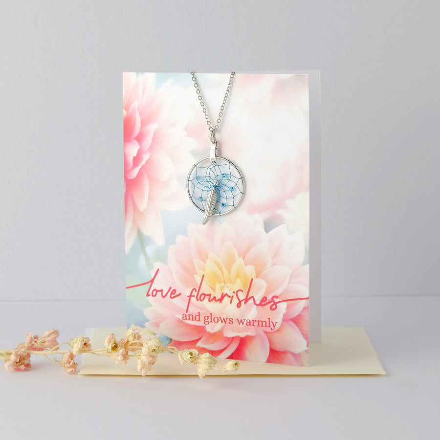 Greeting Card with Dreamcatcher Necklace