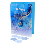 Greeting Card with Glass Necklace