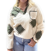 Women's Snap Button Huckleberry Pullover Sweater
