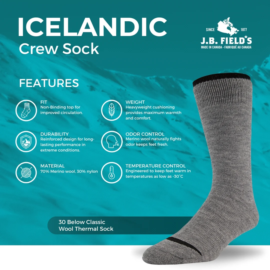 Canadian Wool Sock Variety Pack (Pack of 5)