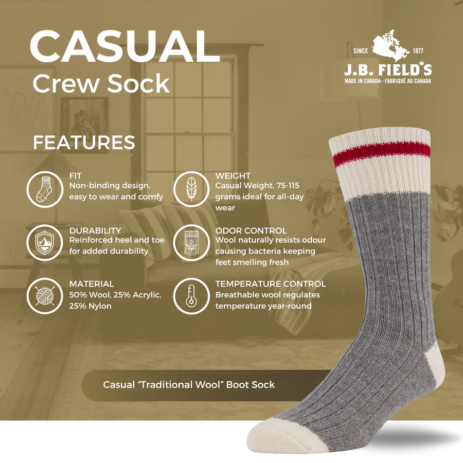 Canadian Wool Sock Variety Pack (Pack of 5)