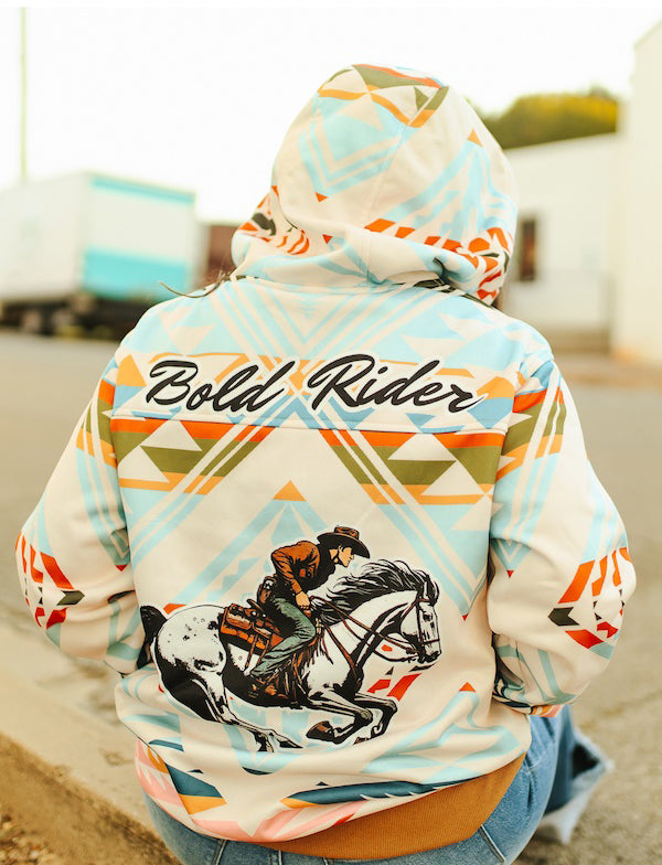 Women's Bold Rider Printer Drawstring Hoodie