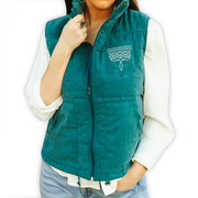 Women's Embroidered Puffer Vest