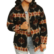 Unisex Aztec Button Down Shacket