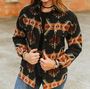 Unisex Aztec Button Down Shacket