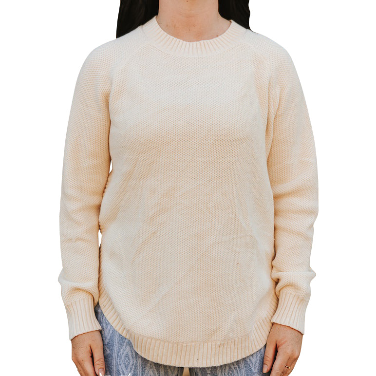 Women's Knitted Round Hem Side-Button Sweater