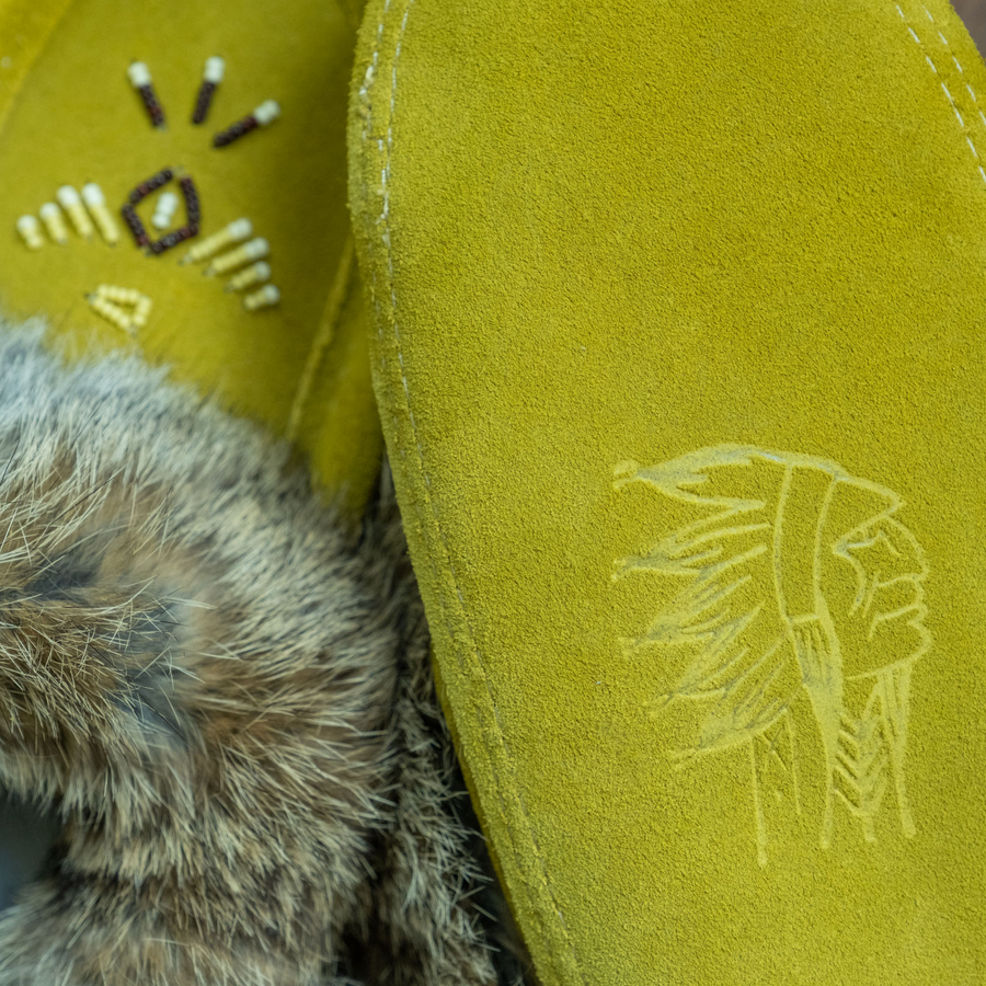 Women's Rabbit Fur Moccasins (Limited Edition Green)