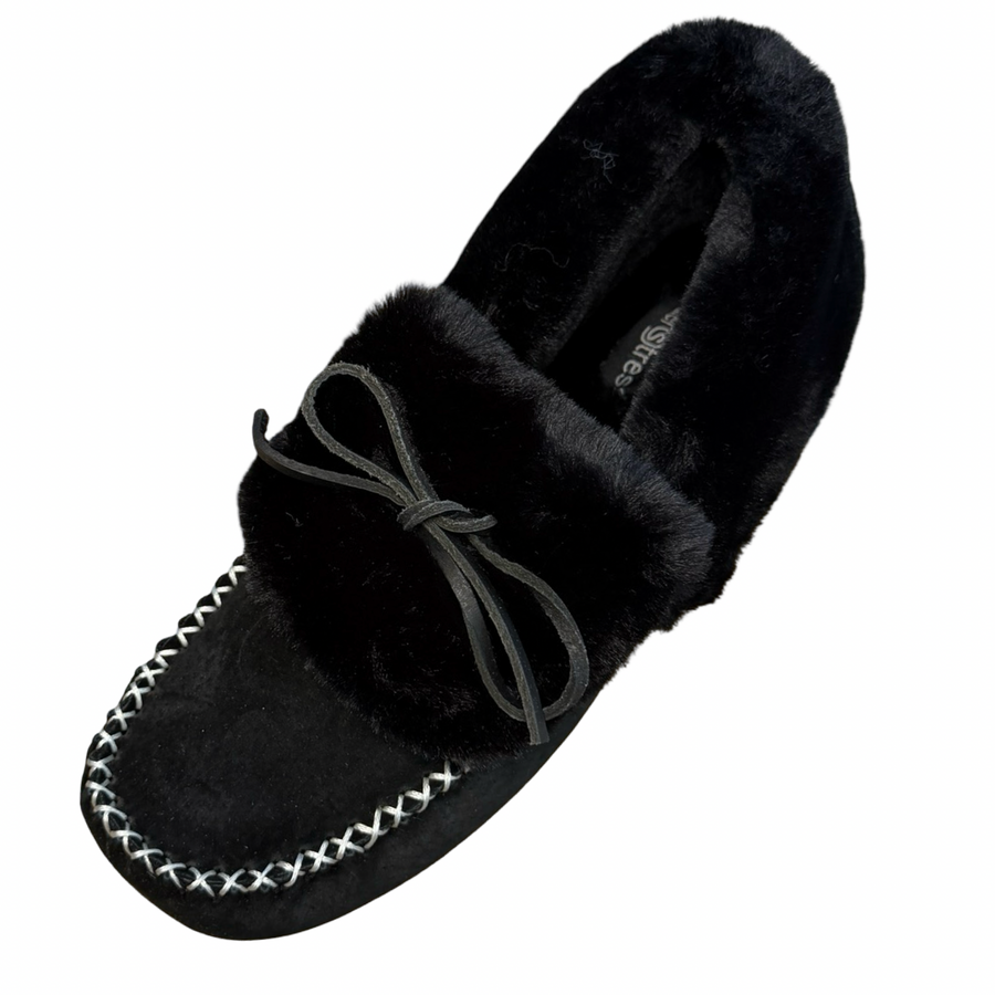 Lynette Women's Lined Suede Slippers, on FINAL CLEARANCE
