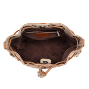 Embroidered Collection Drawstring Shoulder Bag Crossbody Purse