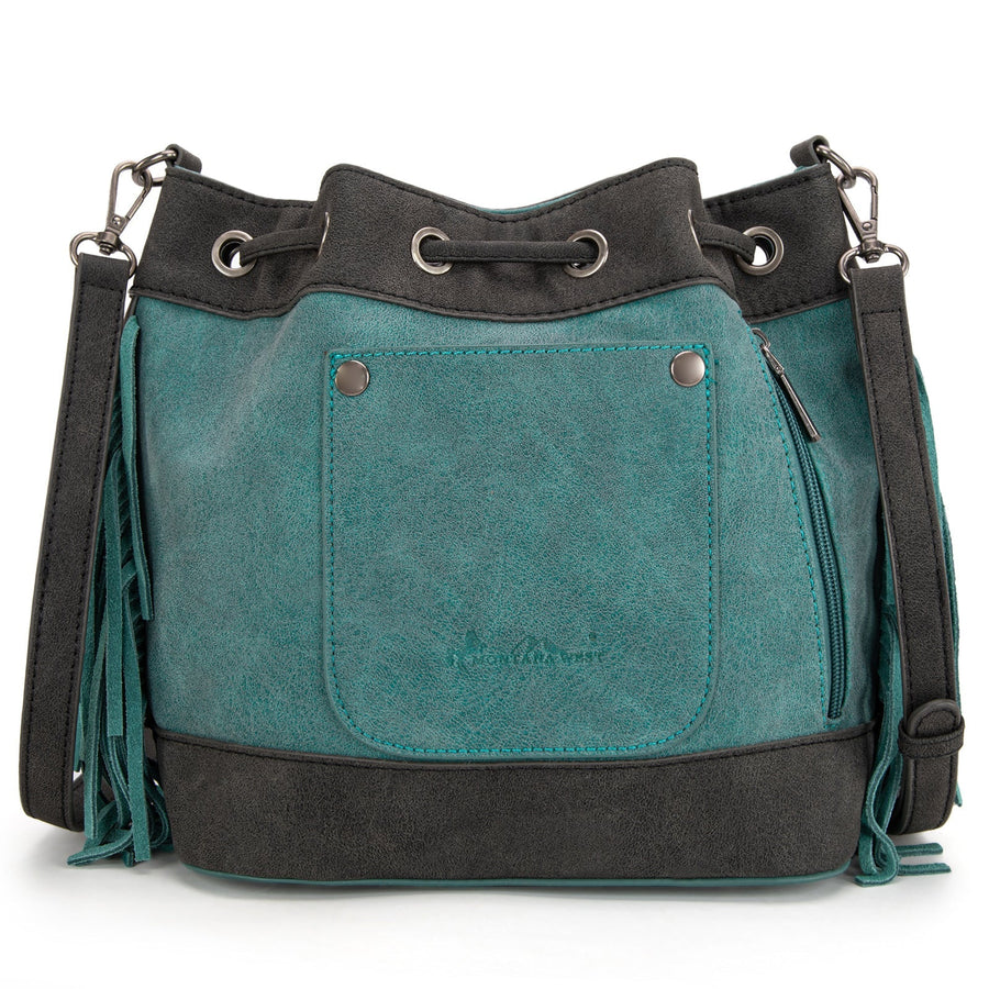 Embroidered Collection Drawstring Shoulder Bag Crossbody Purse