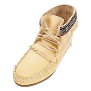 Men's Ivory Leather Moccasin Boots (Limited Edition)