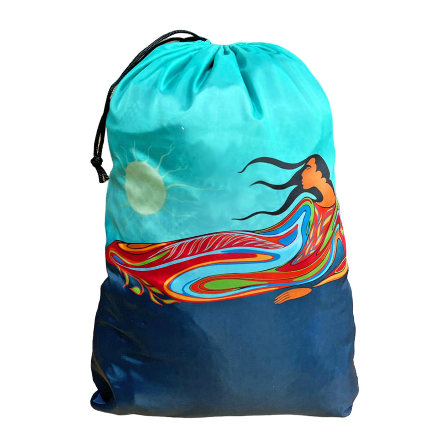 Indigenous Native Art Polyester Travel Laundry Bags with Storage