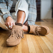 Women's Suede Dancer Ankle Moccasin Boots V2