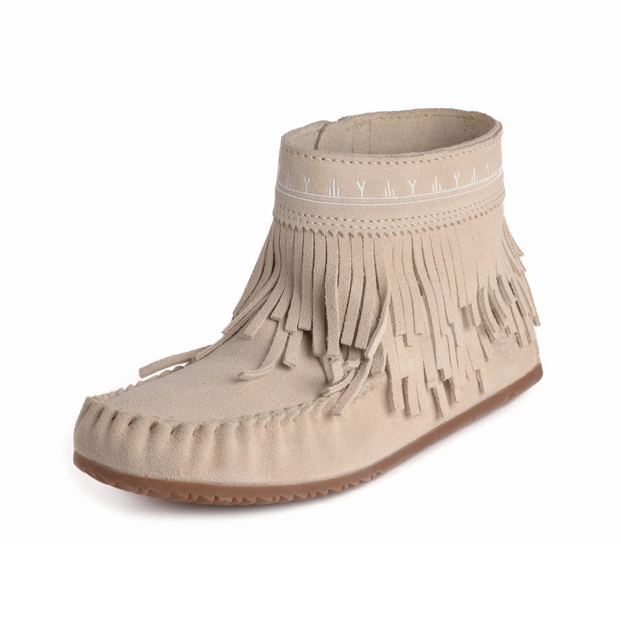 Women's Suede Dancer Ankle Moccasin Boots V2