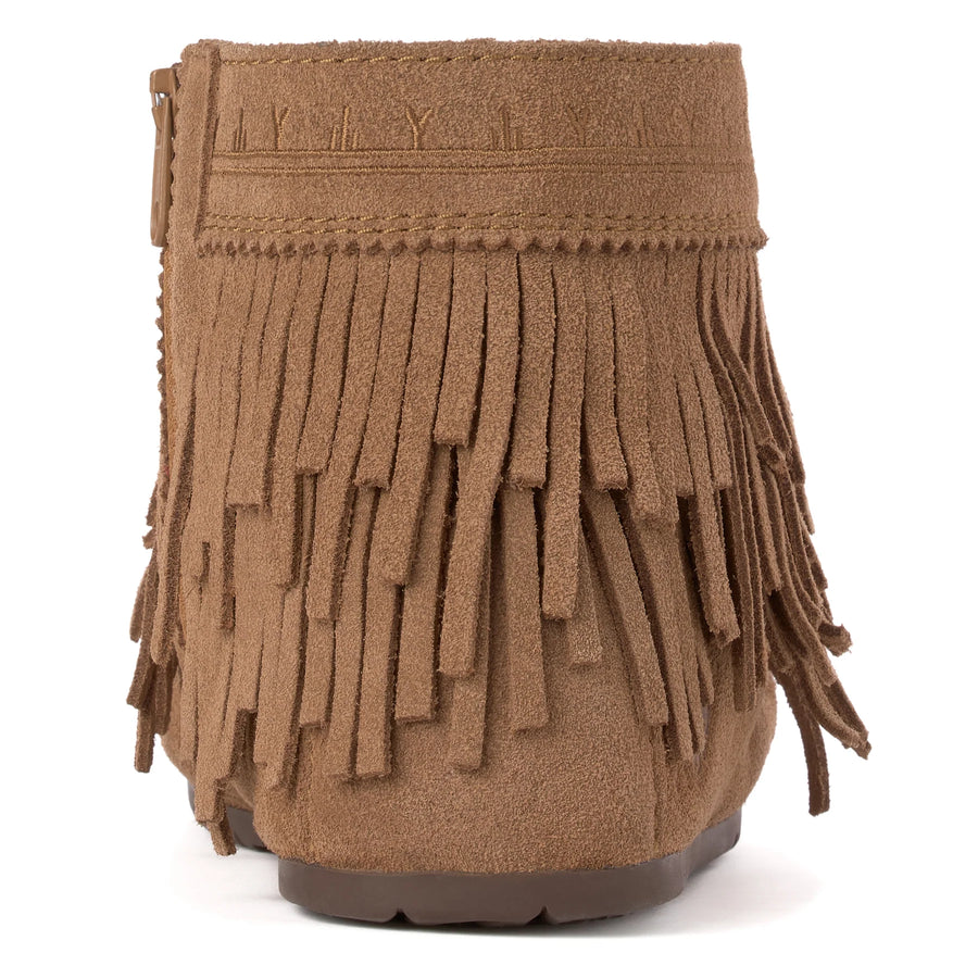 Women's Suede Dancer Ankle Moccasin Boots V2