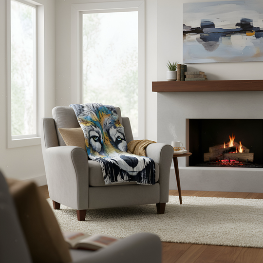 Indigenous Art Throw Blanket