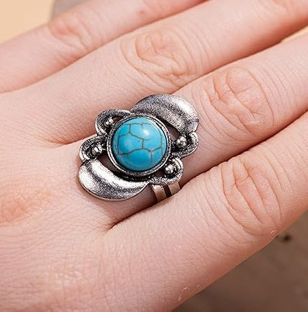 Vintage Silver Turquoise Ring