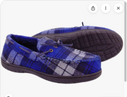 Men's Tartan Moccasin Slippers - FINAL CLEARANCE