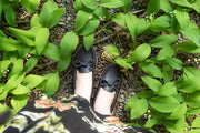 Women's Moose Hide Earthing Moccasins