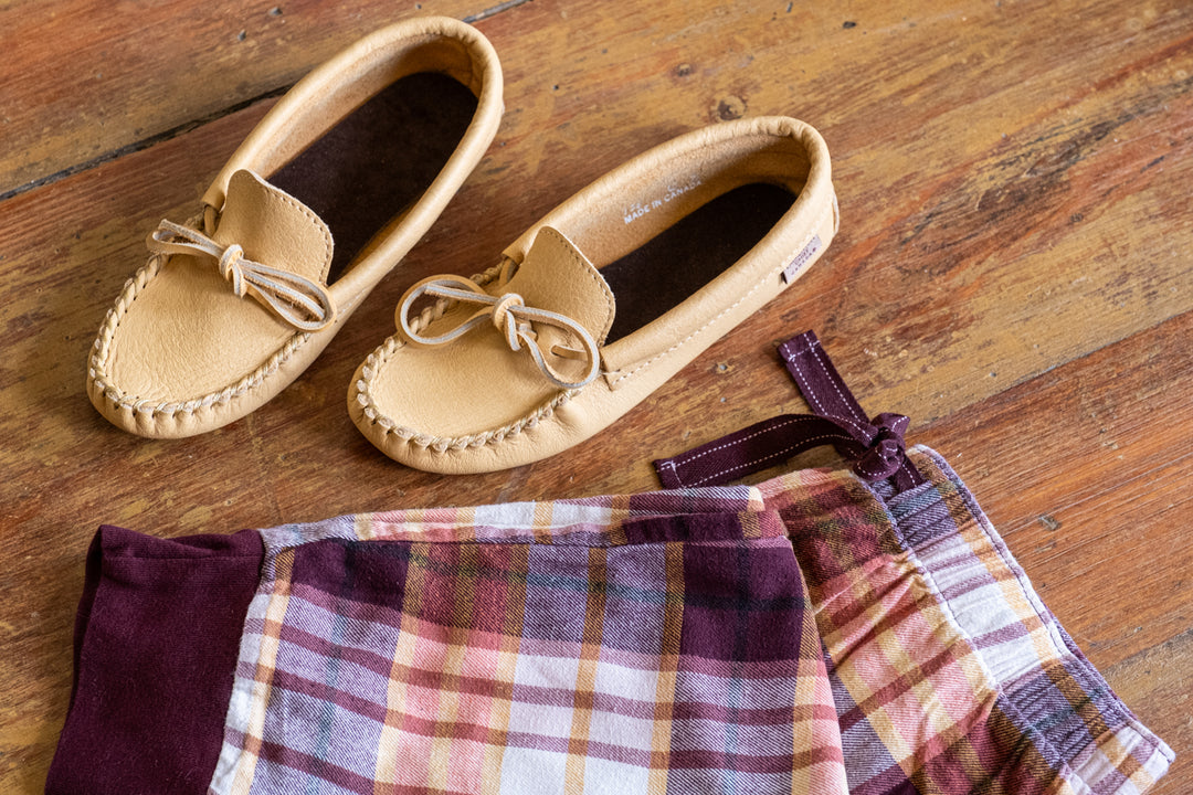 Women's Indoor or Outdoor Moccasin Shoes & Slippers â Leather-Moccasins