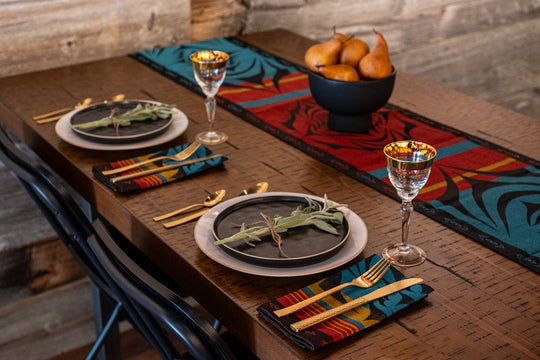 Indigenous Art Cloth Table Runner & Napkin Set