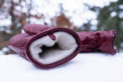 Sheepskin Lined Leather Mittens for Men & Women