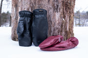 Sheepskin Lined Leather Mittens for Men & Women