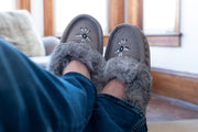 Men's Fleece Lined Suede Rabbit Fur Moccasins