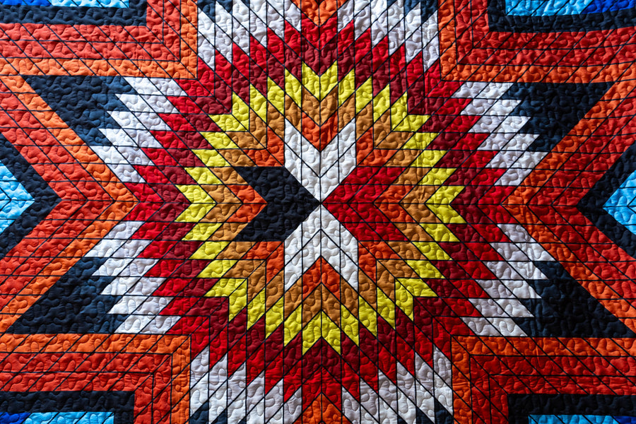 Indigenous Art Quilt Bedding Set - Queen