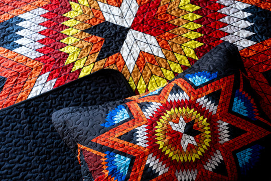 Indigenous Art Quilt Bedding Set (Queen)