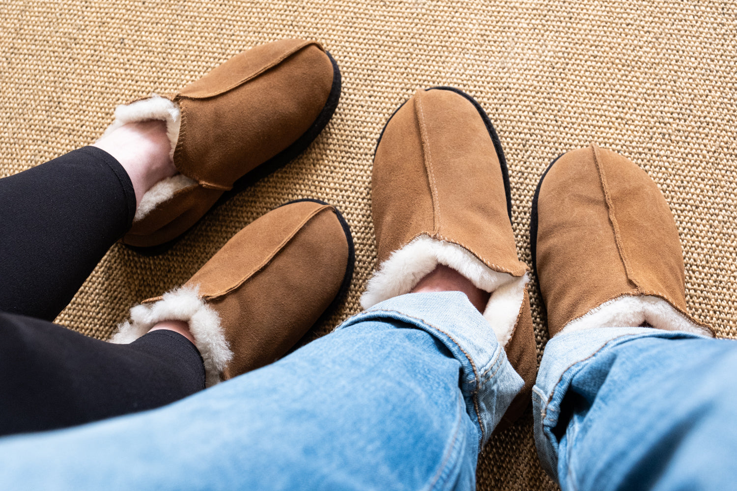 Slippers Heavy Unisex Hard Sole Ankle-High Sheepskin Slippers for Men & Women ...