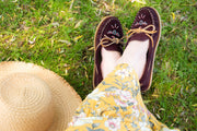 Women's Suede Beaded Slip on Moccasin Shoes