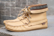 Men's Ivory Leather Moccasin Boots (Limited Edition)