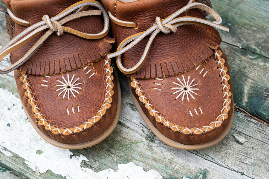 Women's Fringed Velva Papoose Moccasin Shoes