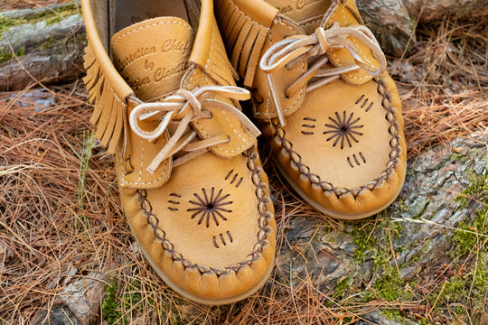 Women's Rubber Sole Fringe Ankle Moccasin Shoes