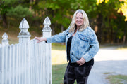 Women's Pearl & Rhinestone Denim Jacket