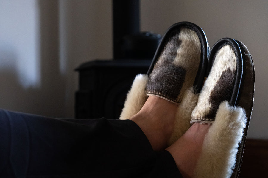Men's Sealskin Vamp Sheepskin Slippers (Limited Edition)
