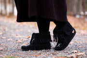 Women's Suede Fringed Moccasin Boots
