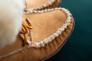 Women's Sheepskin Lined Soft Sole Moccasin Slipper Boots