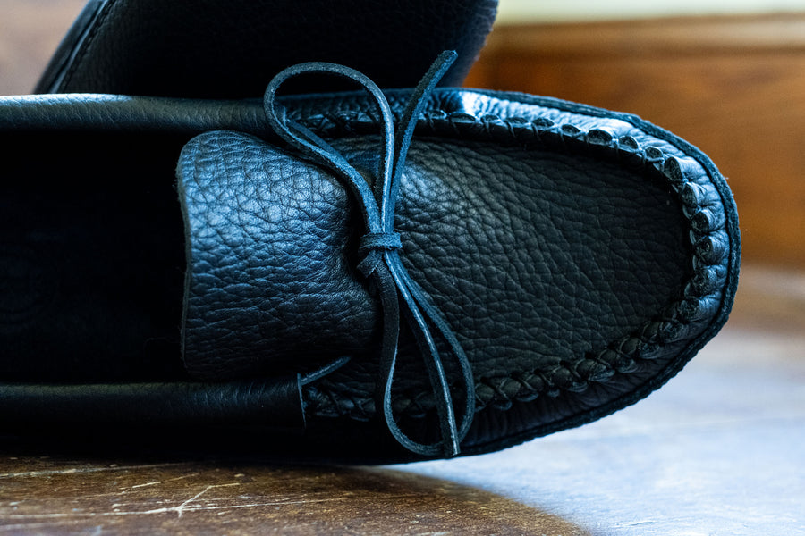 Men's Soft Sole Moose Hide Leather Moccasins