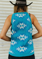 Women's Western Sleeveless Knit Tank Top