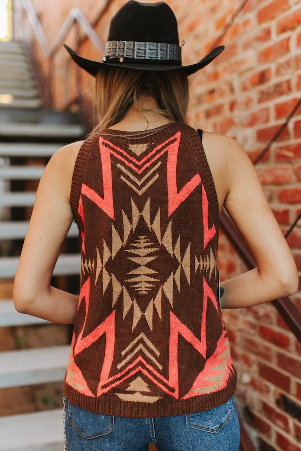 Women's Western Sleeveless Knit Tank Top