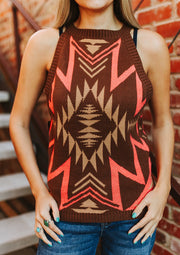 Women's Western Sleeveless Knit Tank Top