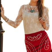 Women's Mesh Long Sleeve Stretch Top