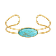 Western Natural Stone Cuff Bracelet